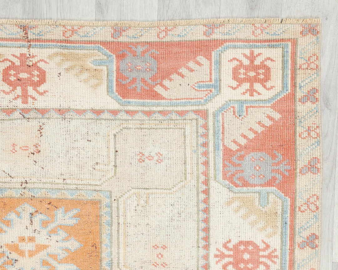 Multicolor Turkish Oushak Rug 6' x 3' 5" Hand-Knotted | No. VR38904