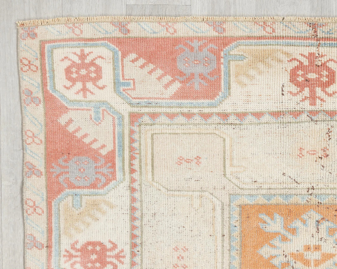 Multicolor Turkish Oushak Rug 6' x 3' 5" Hand-Knotted | No. VR38904