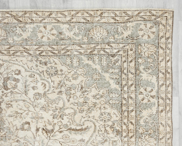 Multicolor Turkish Oushak Rug 6'10" x 9'2" Hand-Knotted | No. VR38923