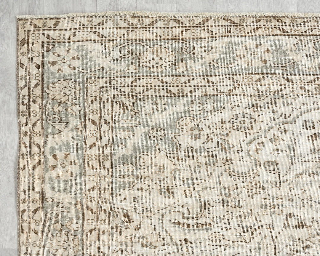 Multicolor Turkish Oushak Rug 6'10" x 9'2" Hand-Knotted | No. VR38923