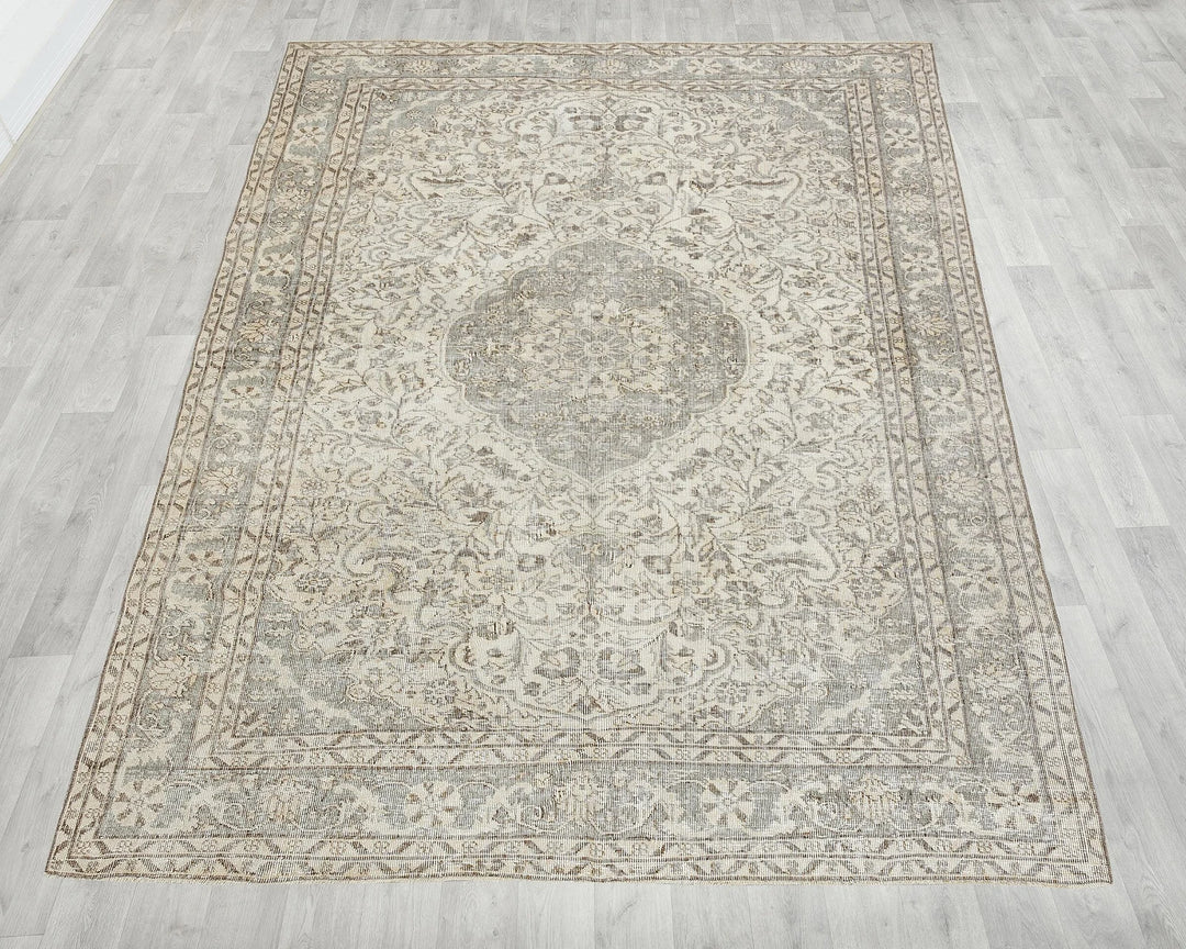 Multicolor Turkish Oushak Rug 6' 10" x 9' 2" Hand-Knotted | No. VR38923