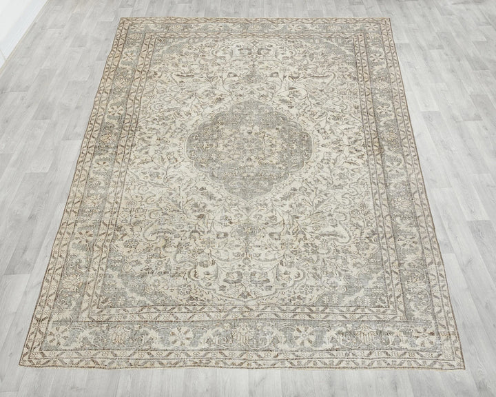Multicolor Turkish Oushak Rug 6' 10" x 9' 2" Hand-Knotted | No. VR38923