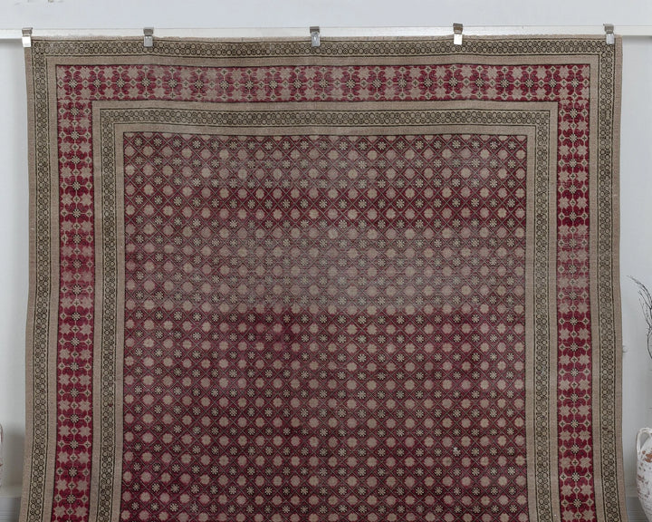 Burgundy Turkish Oushak Rug 8' 4" x 11' Hand-Knotted view