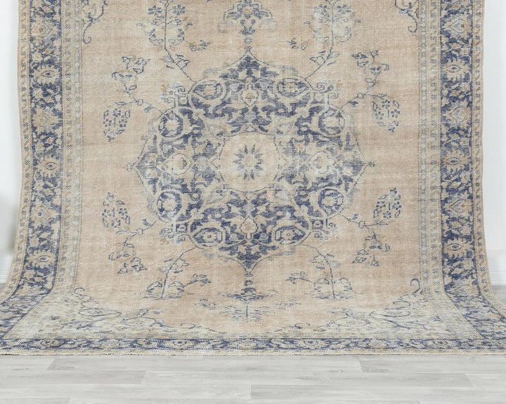 Multicolor Turkish Oushak Rug 7' 1" x 9' 8" Hand-Knotted | No. VR38953