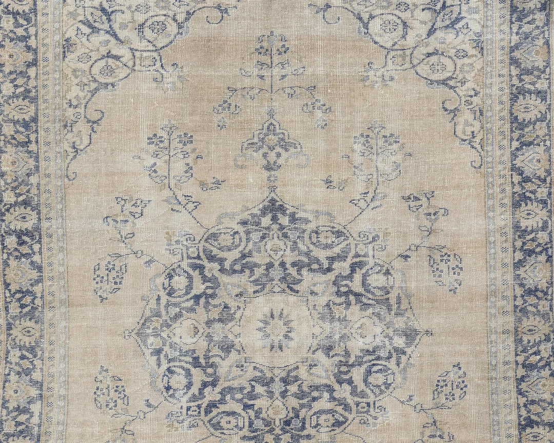 Multicolor Turkish Oushak Rug 7' 1" x 9' 8" Hand-Knotted | No. VR38953