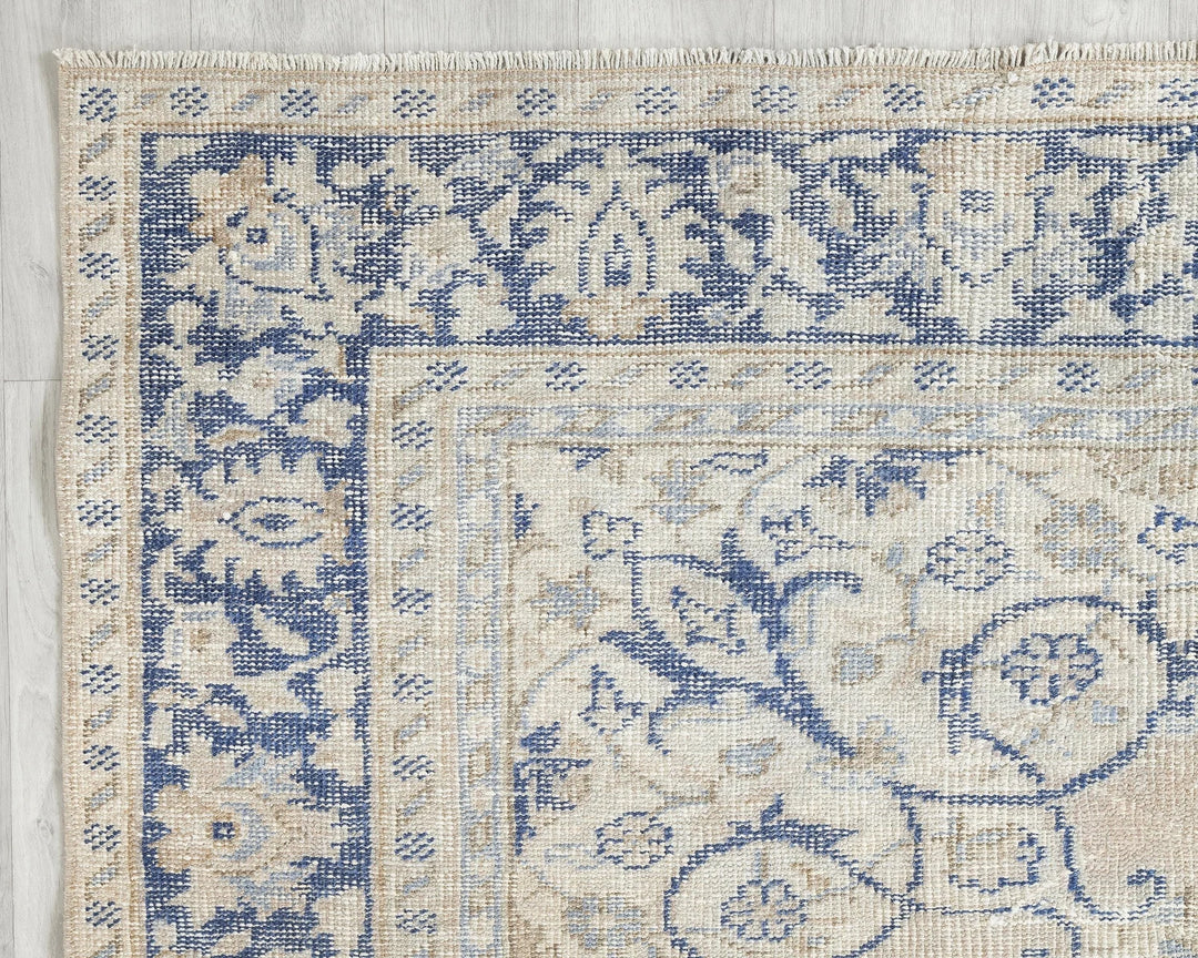 Multicolor Turkish Oushak Rug 7' 1" x 9' 8" Hand-Knotted | No. VR38953