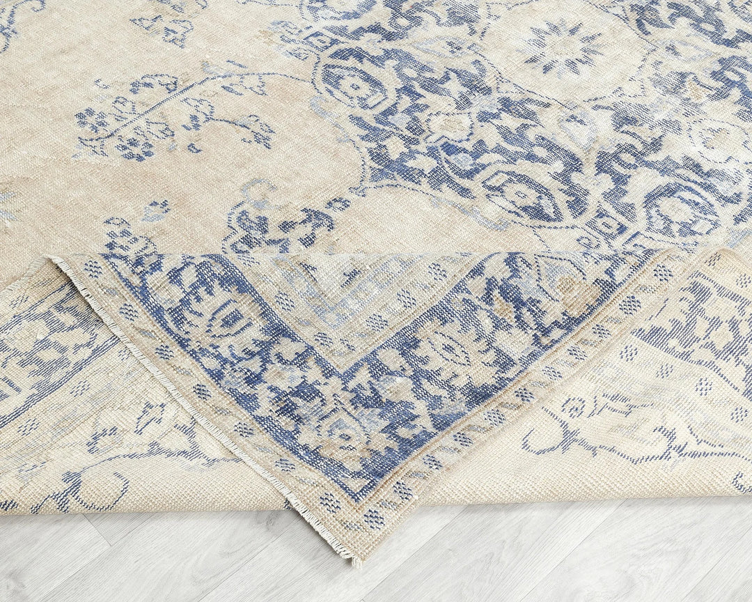 Multicolor Turkish Oushak Rug 7' 1" x 9' 8" Hand-Knotted | No. VR38953