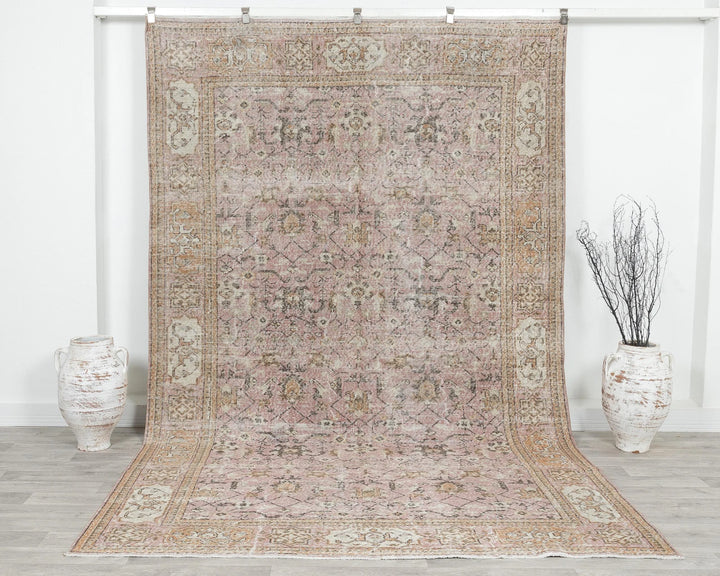 Multicolor Turkish Oushak Rug 7' x 11' Hand-Knotted | No. VR39054