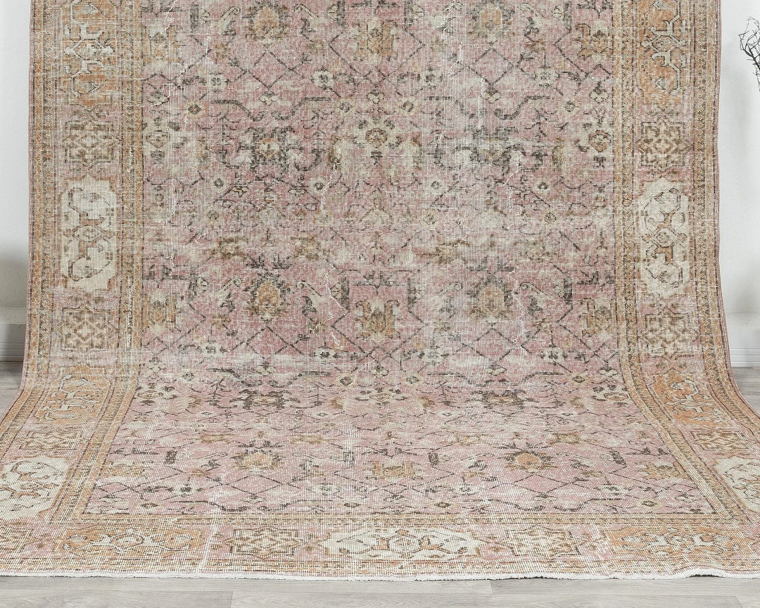 Multicolor Turkish Oushak Rug 7' x 11' Hand-Knotted | No. VR39054