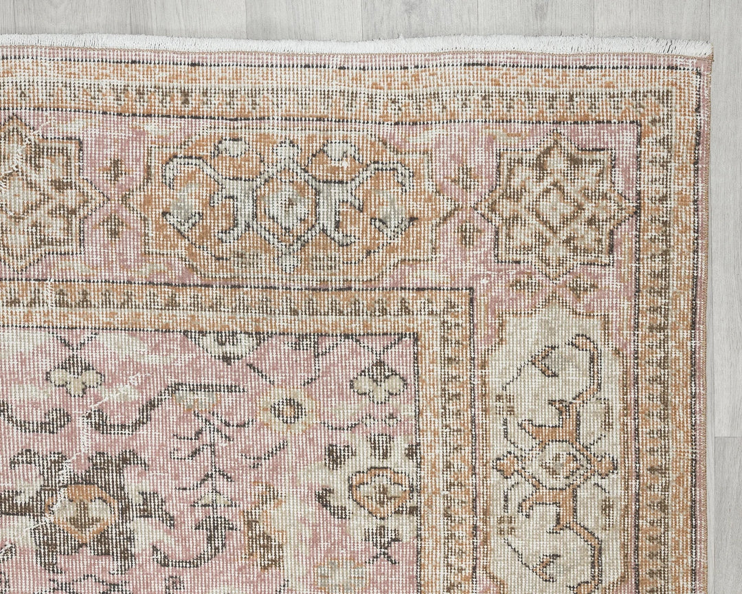 Multicolor Turkish Oushak Rug 7' x 11' Hand-Knotted | No. VR39054