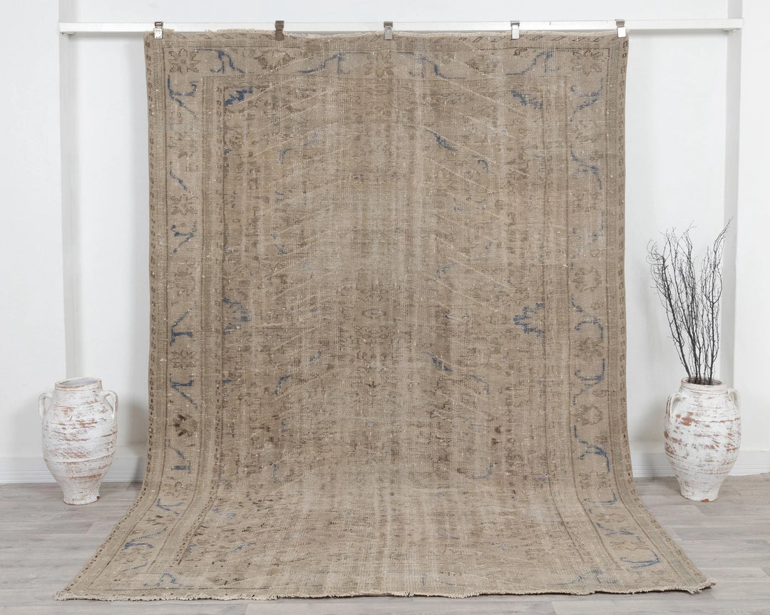 Multicolor Turkish Oushak Rug 9' 5" x 6' 1" Hand-Knotted | No. VR39149
