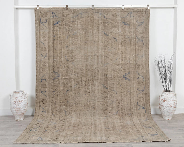 Multicolor Turkish Oushak Rug 9' 5" x 6' 1" Hand-Knotted | No. VR39149