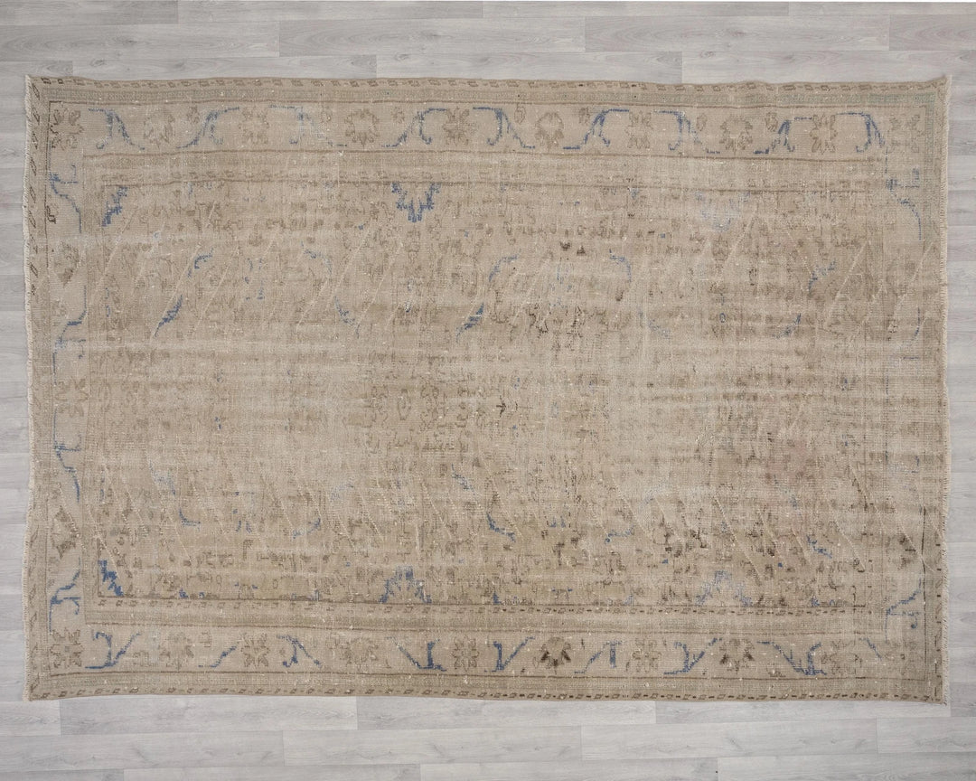 Multicolor Turkish Oushak Rug 9' 5" x 6' 1" Hand-Knotted | No. VR39149