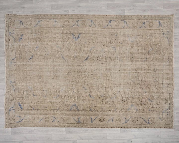 Multicolor Turkish Oushak Rug 9' 5" x 6' 1" Hand-Knotted | No. VR39149