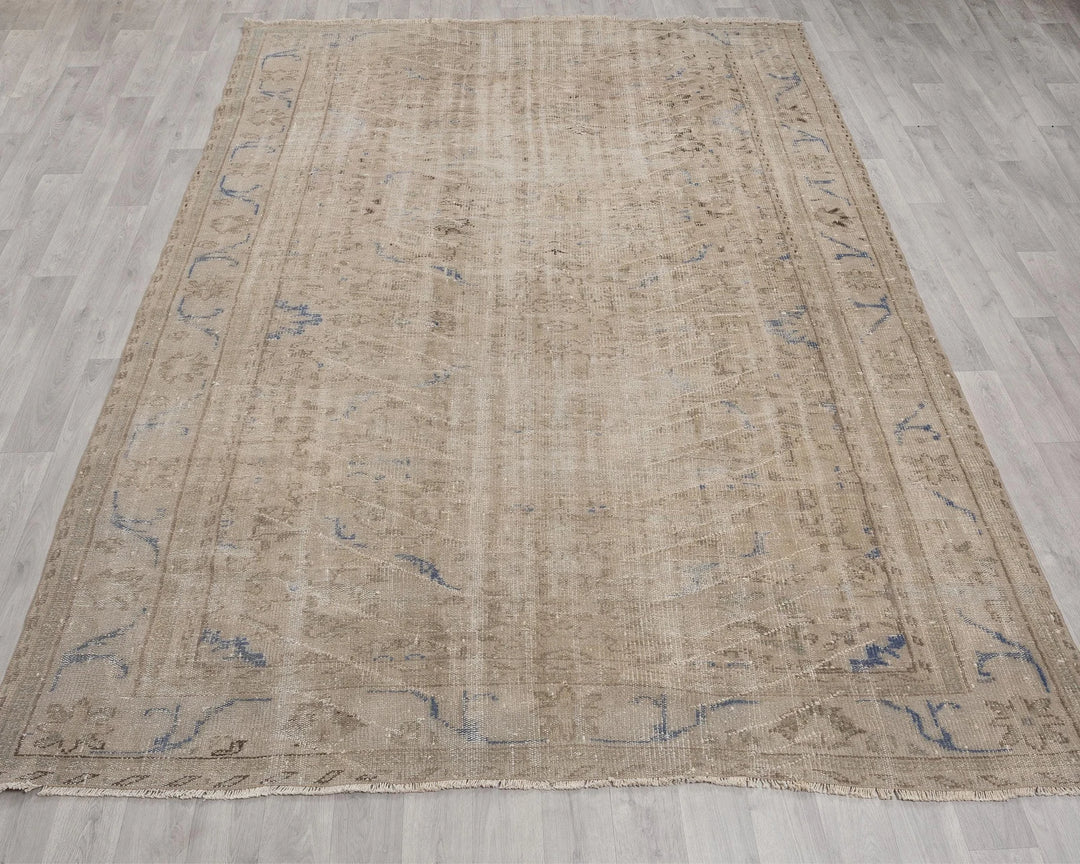 Multicolor Turkish Oushak Rug 9' 5" x 6' 1" Hand-Knotted | No. VR39149