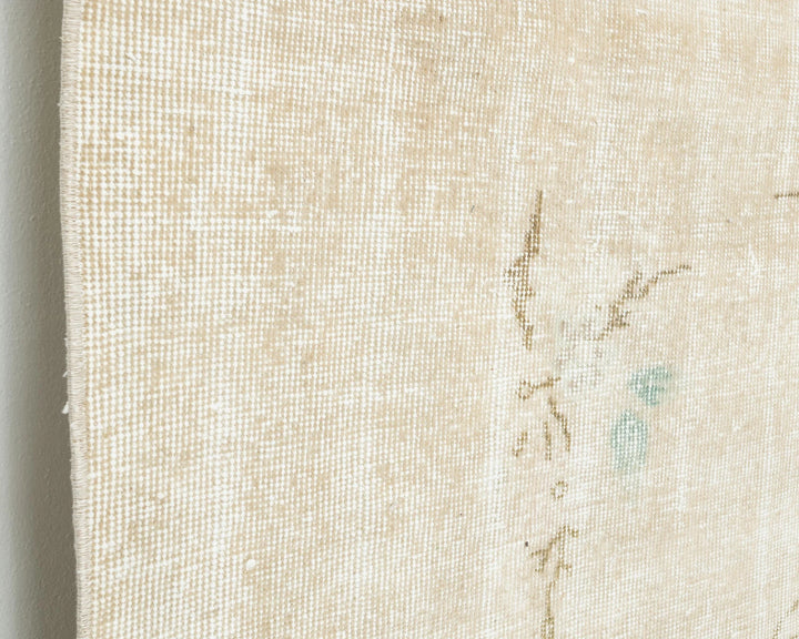 Beige Turkish Oushak Rug 6'1" x 8'10" Hand-Knotted | No. VR39235
