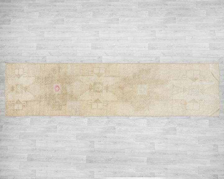 Multicolor Turkish Oushak Rug 3' 1" x 12' 1" Hand-Knotted | No. VR39312