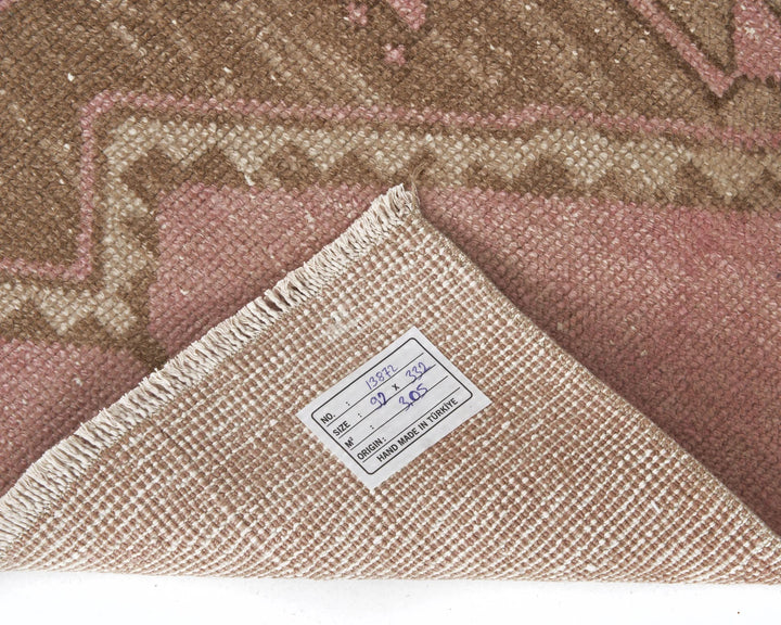 Multicolor Turkish Oushak Rug 3' x 10' 11" Hand-Knotted | No. VR39626
