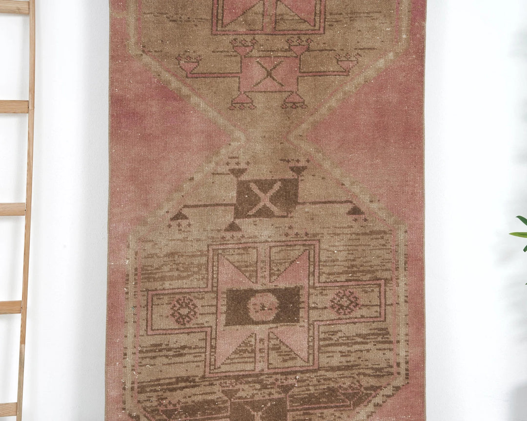 Multicolor Turkish Oushak Rug 3' x 10' 11" Hand-Knotted | No. VR39626