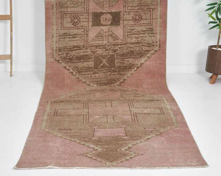 Multicolor Turkish Oushak Rug 3' x 10' 11" Hand-Knotted | No. VR39626
