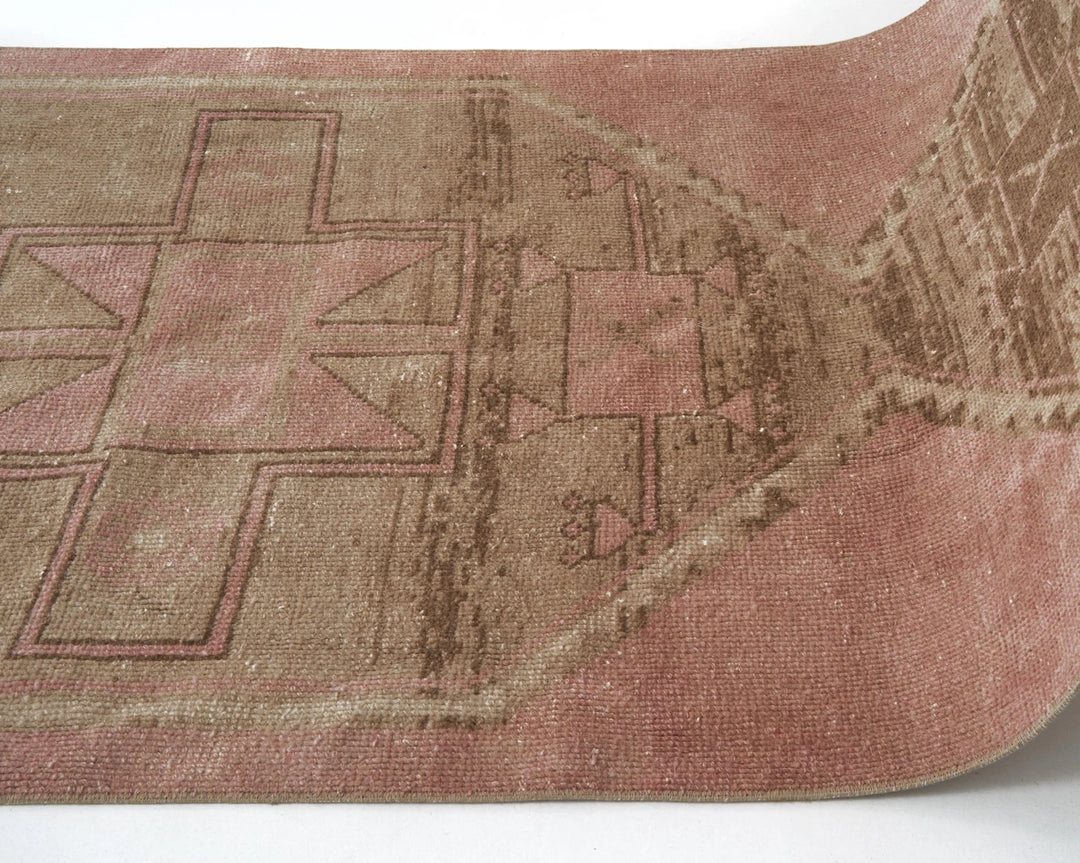 Multicolor Turkish Oushak Rug 3' x 10' 11" Hand-Knotted | No. VR39626