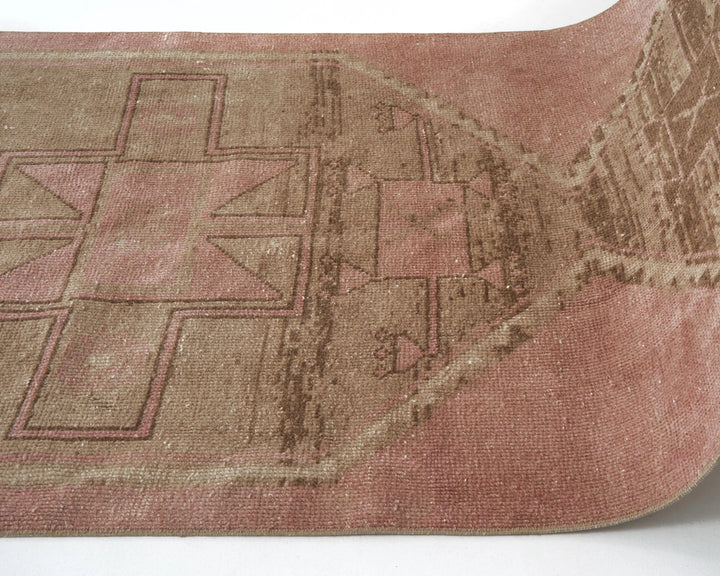 Multicolor Turkish Oushak Rug 3' x 10' 11" Hand-Knotted | No. VR39626