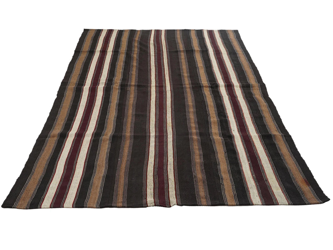 Multicolor Turkish Kilim Rug 7'5" x 11'8" Flat-Weave | No. VR39644