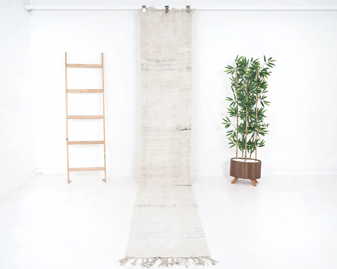 White Runner Rug 2' x 12' 2" | No. VR39803