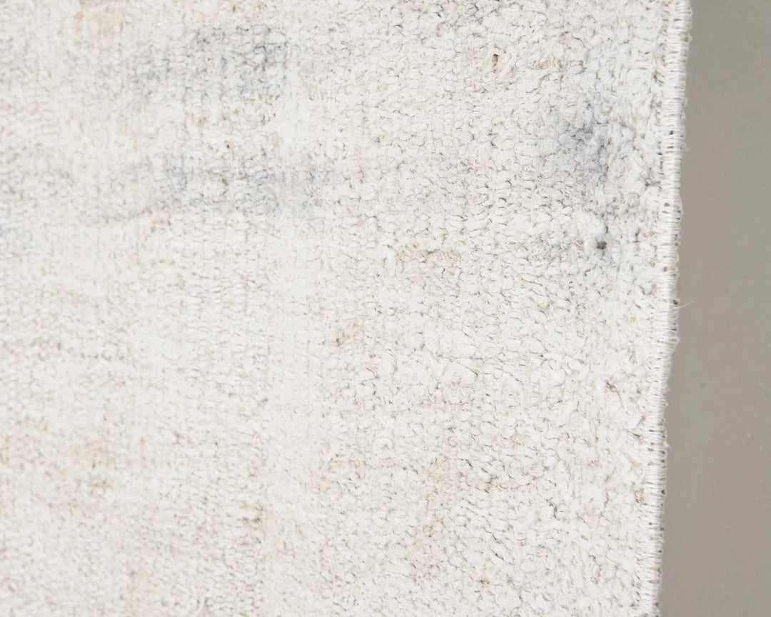 White Turkish Kilim Rug 2' x 12' 2" Flat-Weave | No. VR39803