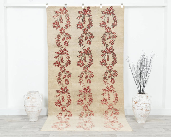 Multicolor Turkish Oushak Rug 4'9" x 8'9" Hand-Knotted | No. VR39833