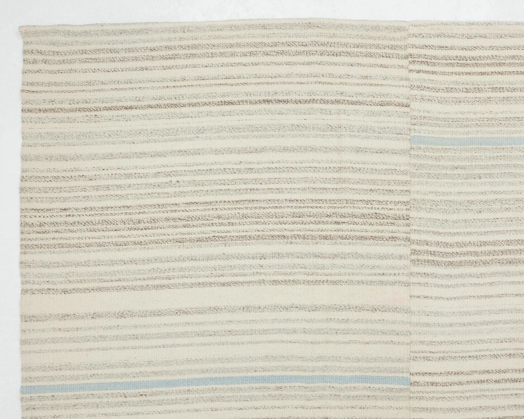 Beige Turkish Kilim Rug 10' x 13' 2" Flat-Weave | No. VR39841