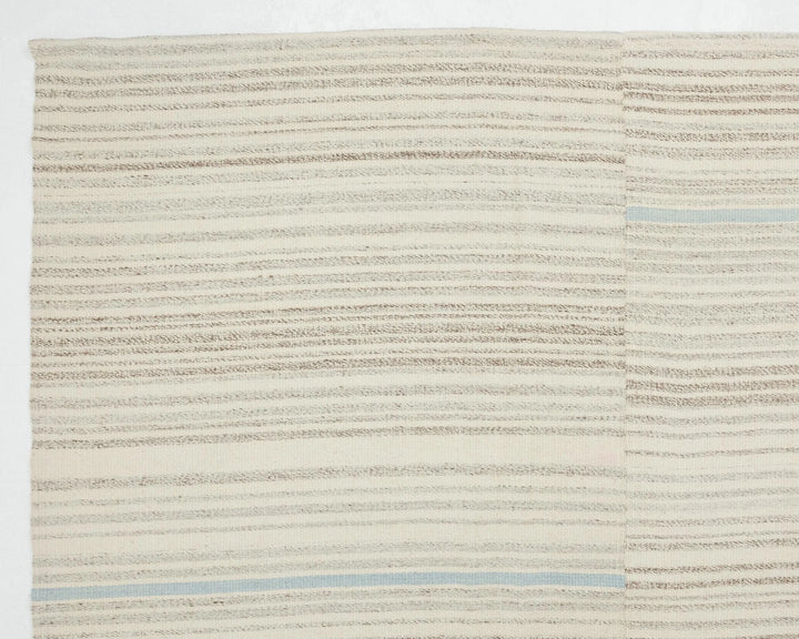 Beige Turkish Kilim Rug 10' x 13' 2" Flat-Weave | No. VR39841