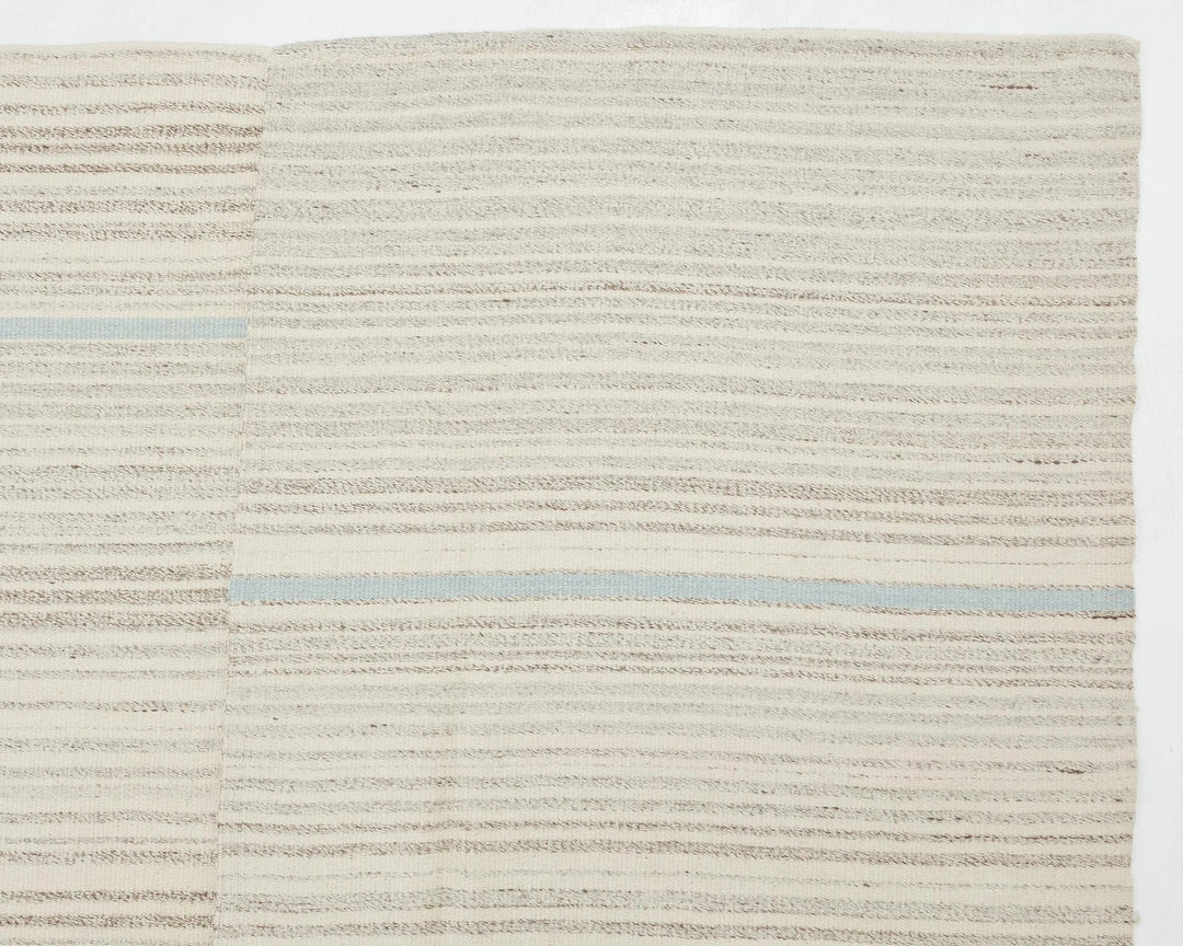 Beige Turkish Kilim Rug 10' x 13' 2" Flat-Weave | No. VR39841