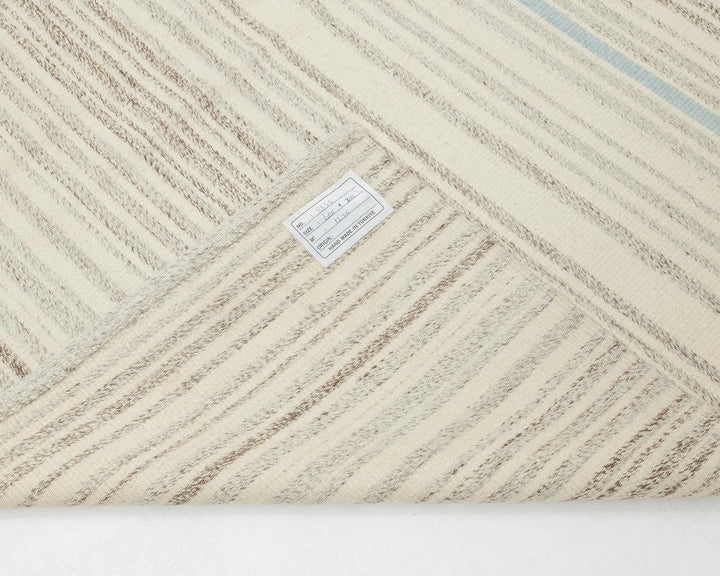 Beige Turkish Kilim Rug 10' x 13' 2" Flat-Weave | No. VR39841