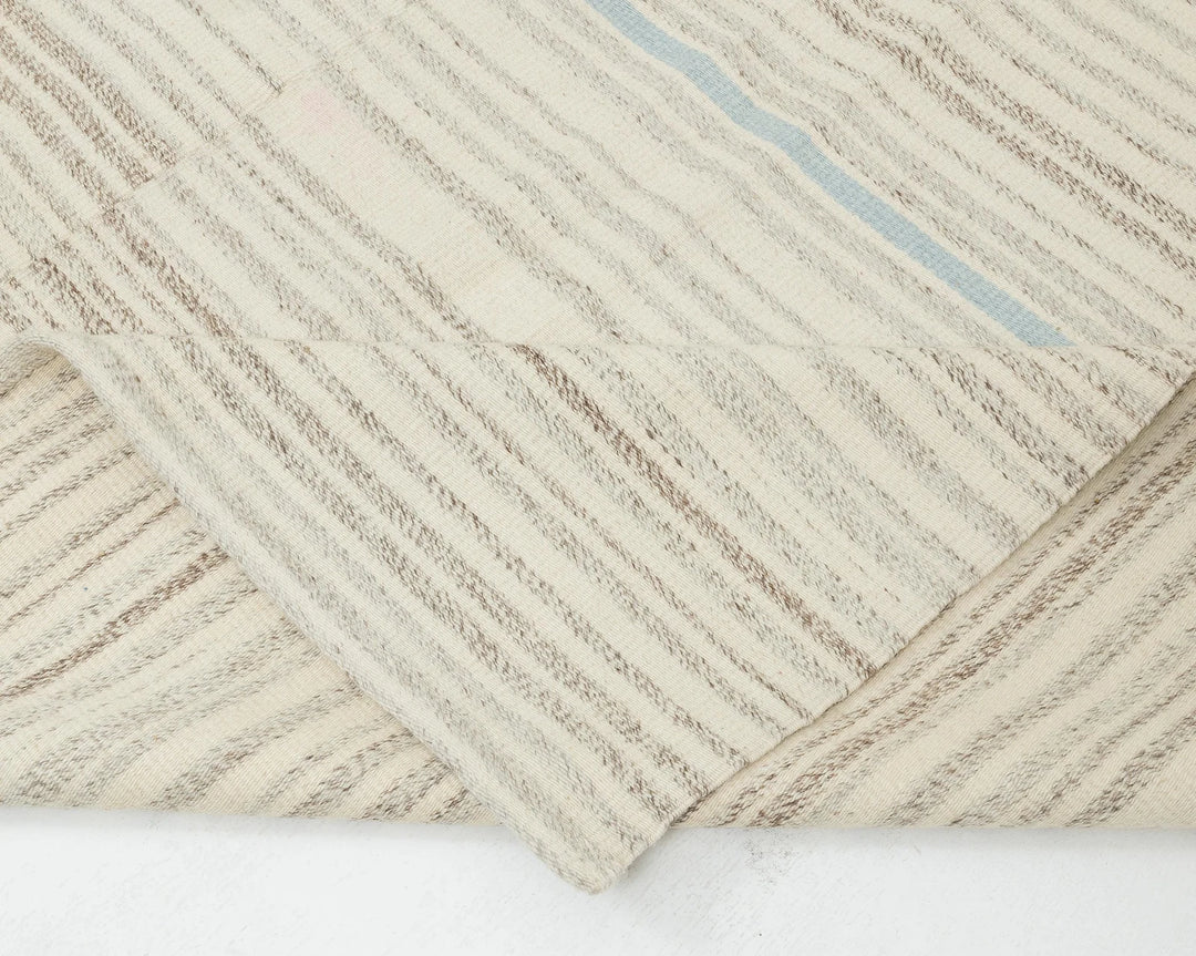 Beige Turkish Kilim Rug 10' x 13' 2" Flat-Weave | No. VR39841