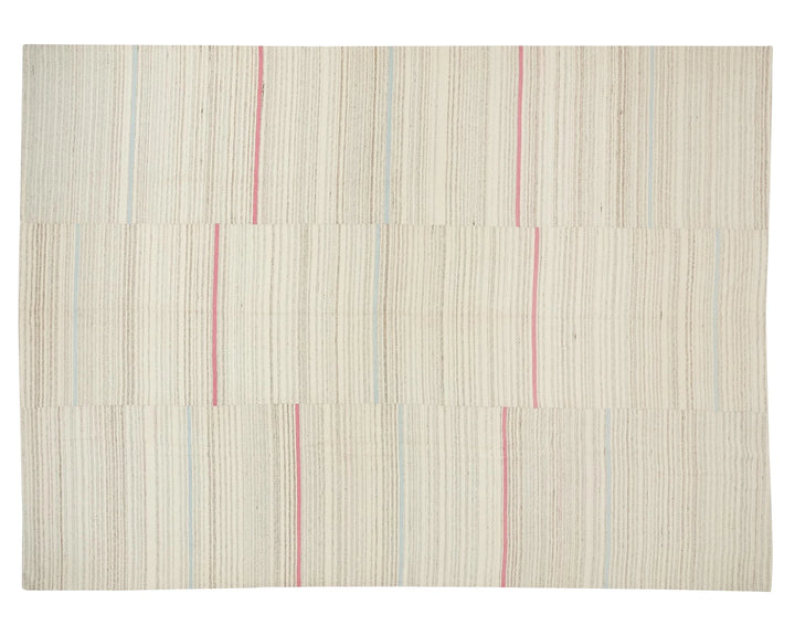 Beige Turkish Kilim Rug 10' x 13' 2" Flat-Weave | No. VR39841