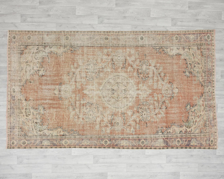 Multicolor Turkish Oushak Rug 5'6" x 9'2" Hand-Knotted | No. VR39869