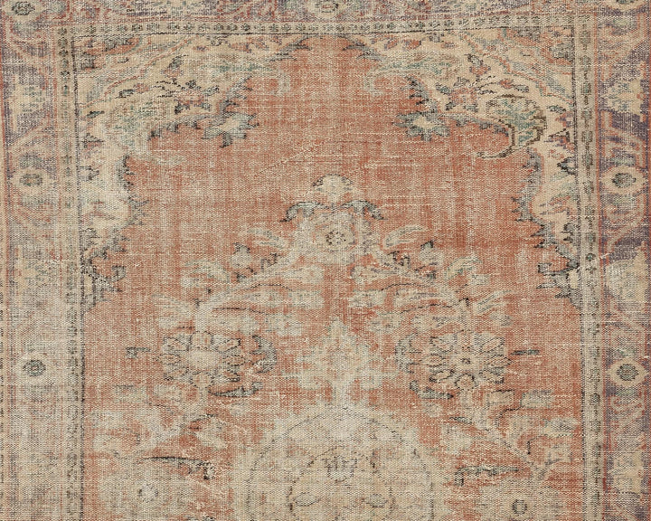 Multicolor Turkish Oushak Rug 5'6" x 9'2" Hand-Knotted | No. VR39869