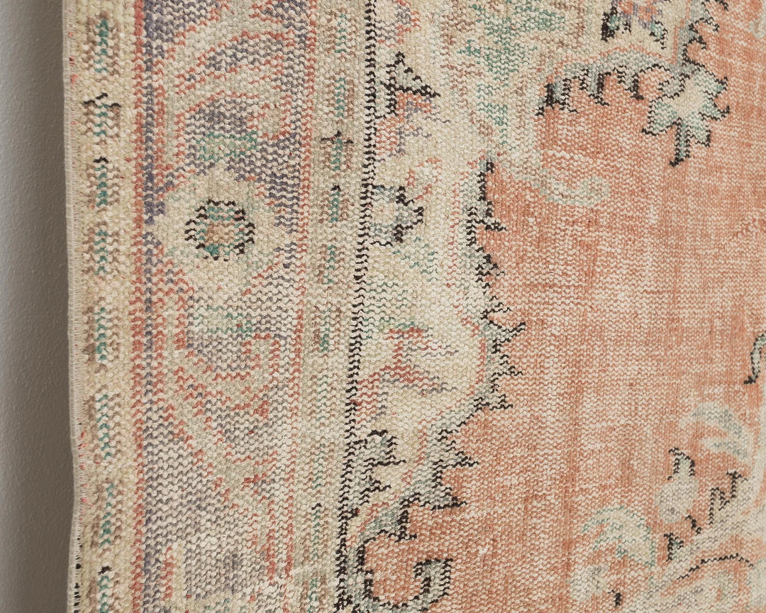 Multicolor Turkish Oushak Rug 5'6" x 9'2" Hand-Knotted | No. VR39869