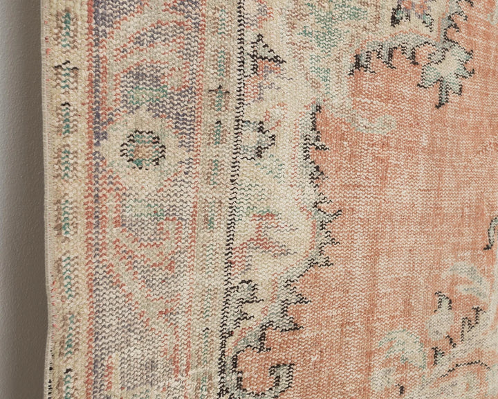 Multicolor Turkish Oushak Rug 5'6" x 9'2" Hand-Knotted | No. VR39869