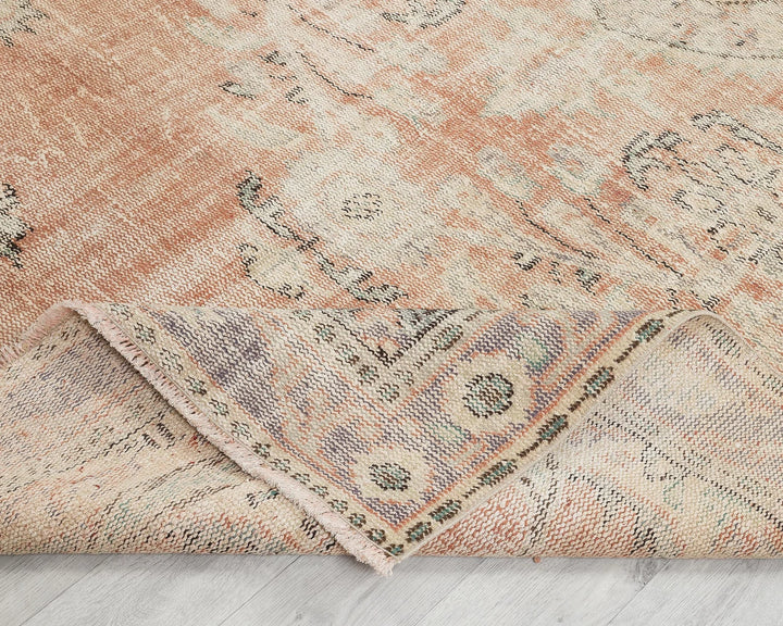 Multicolor Turkish Oushak Rug 5'6" x 9'2" Hand-Knotted | No. VR39869