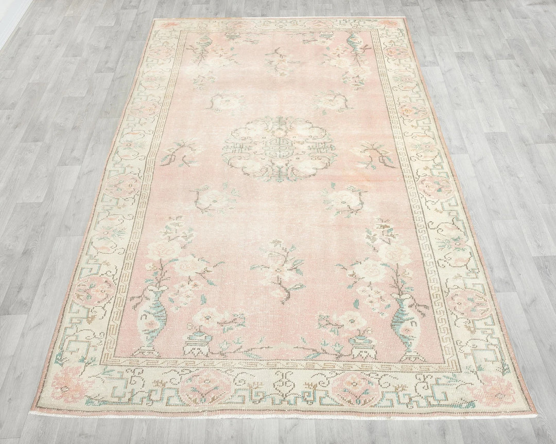 Multicolor Turkish Oushak Rug 6' x 9' 10" Hand-Knotted | No. VR39920