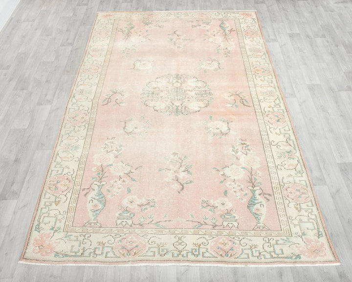 Multicolor Turkish Oushak Rug 6' x 9' 10" Hand-Knotted | No. VR39920