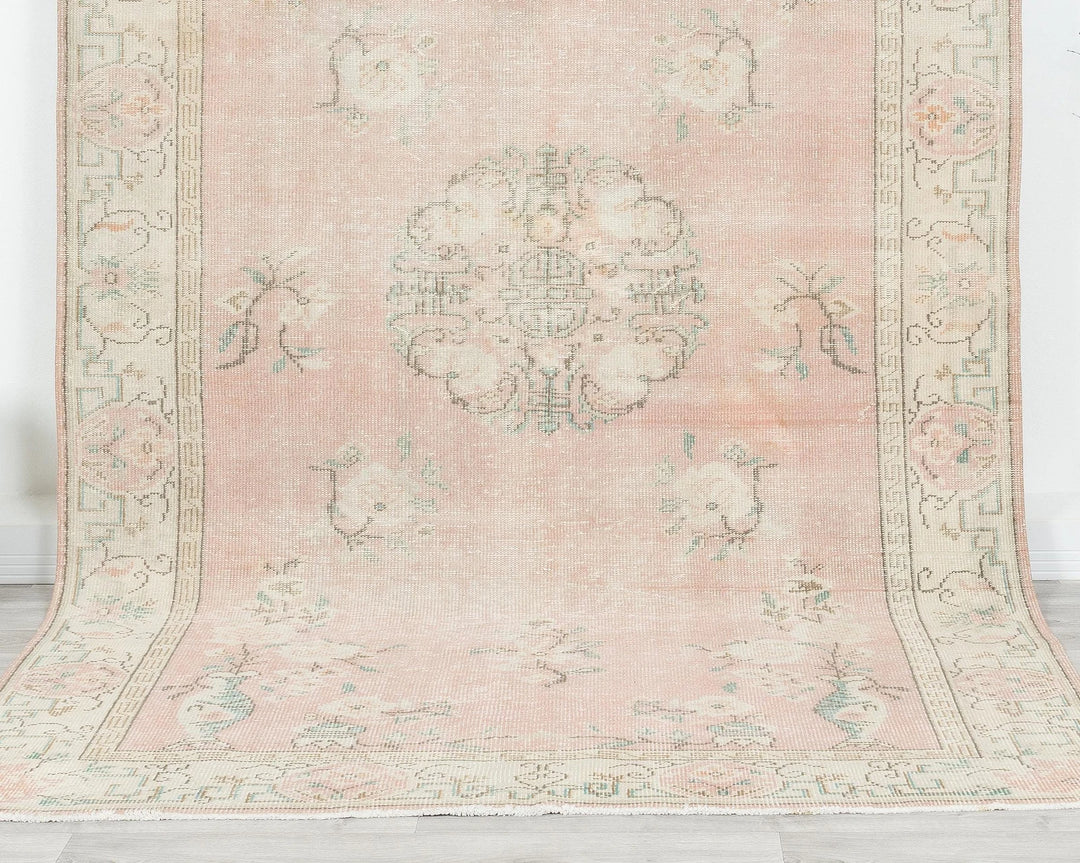 Multicolor Turkish Oushak Rug 6' x 9' 10" Hand-Knotted | No. VR39920