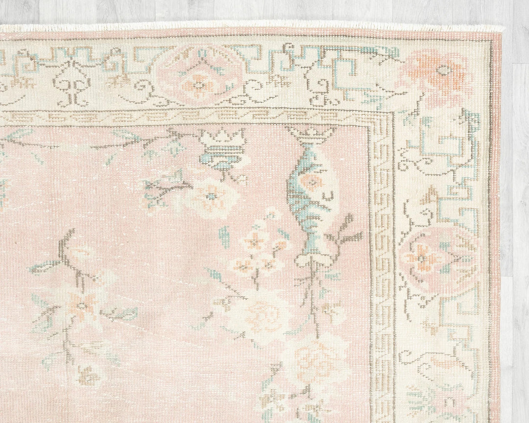 Multicolor Turkish Oushak Rug 6' x 9' 10" Hand-Knotted | No. VR39920