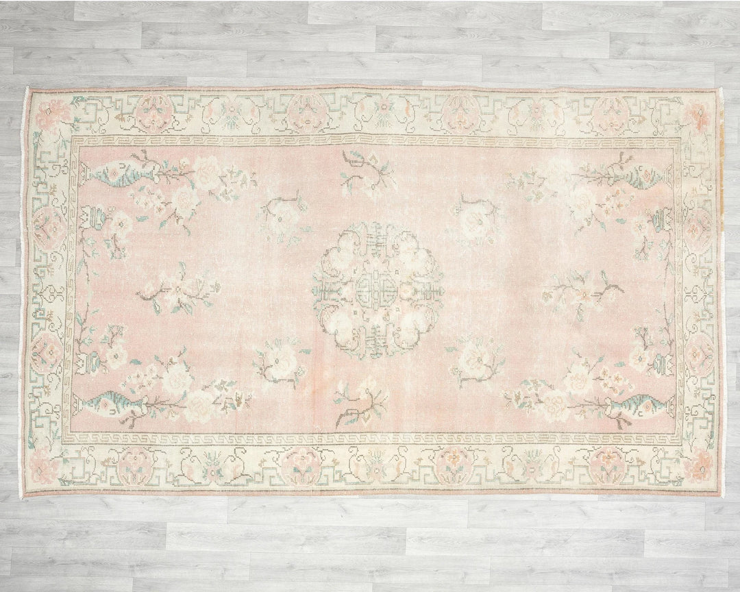 Multicolor Turkish Oushak Rug 6' x 9' 10" Hand-Knotted | No. VR39920