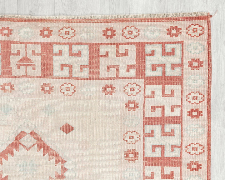 Multicolor Turkish Oushak Rug 3' 11" x 6' 1" Hand-Knotted | No. VR39993