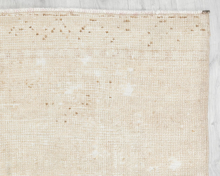 Beige Turkish Oushak Rug 3' 1" x 11' 6" Hand-Knotted | No. VR40005