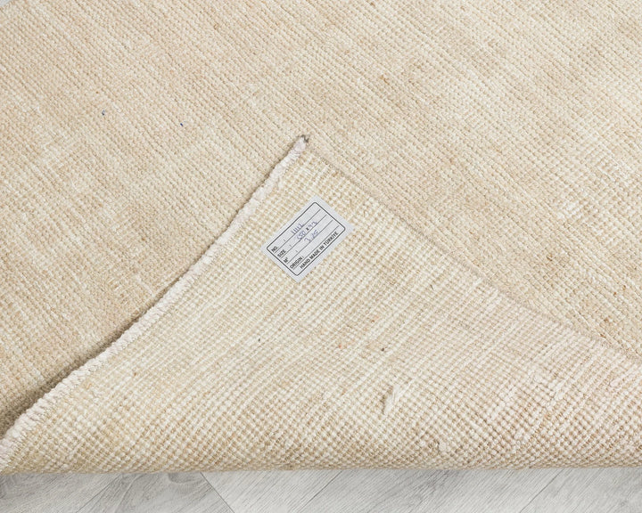 Beige Turkish Oushak Rug 3' 1" x 11' 6" Hand-Knotted | No. VR40005