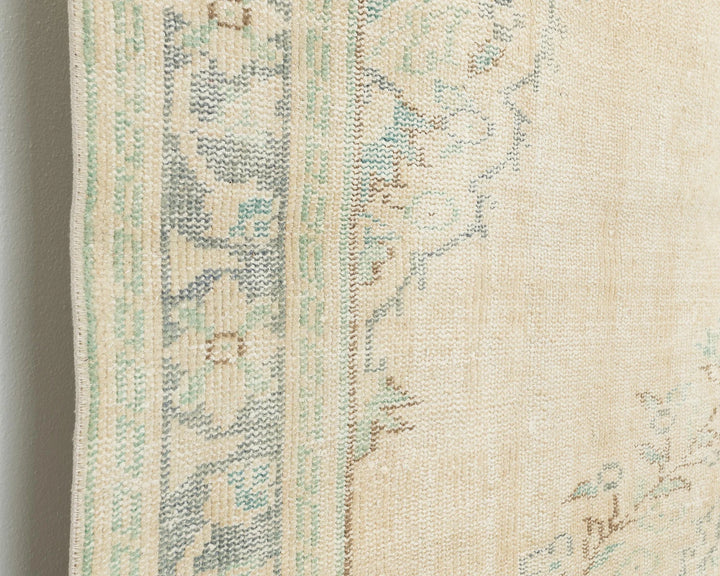 Beige Turkish Oushak Rug 5' 2" x 8' 7" Hand-Knotted | No. VR40112